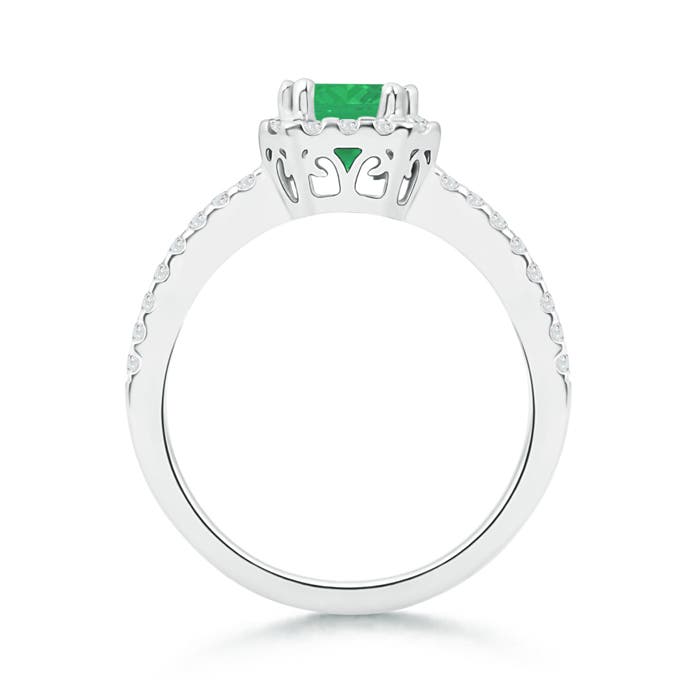 A - Emerald / 1.29 CT / 14 KT White Gold