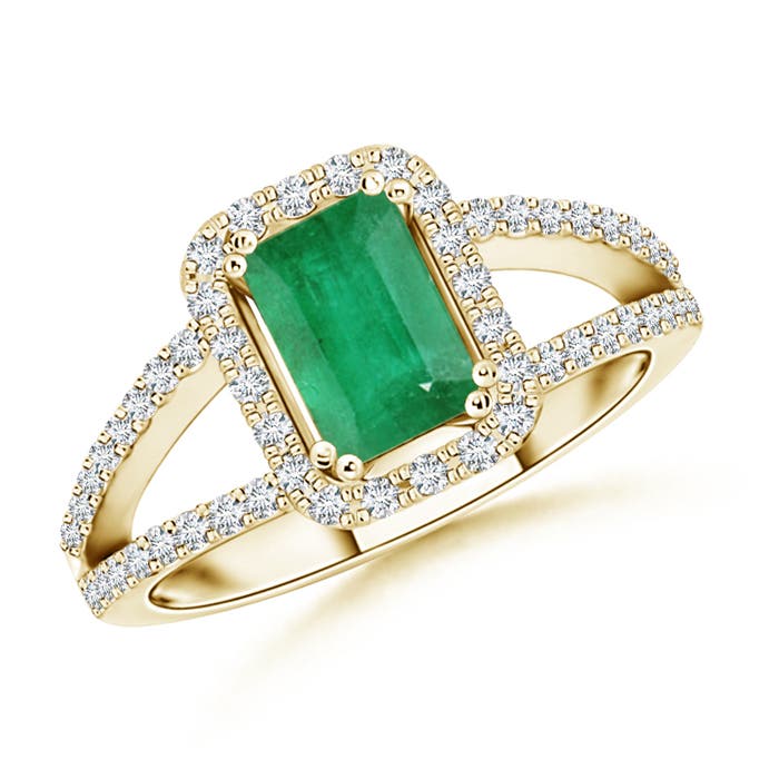 A - Emerald / 1.29 CT / 14 KT Yellow Gold