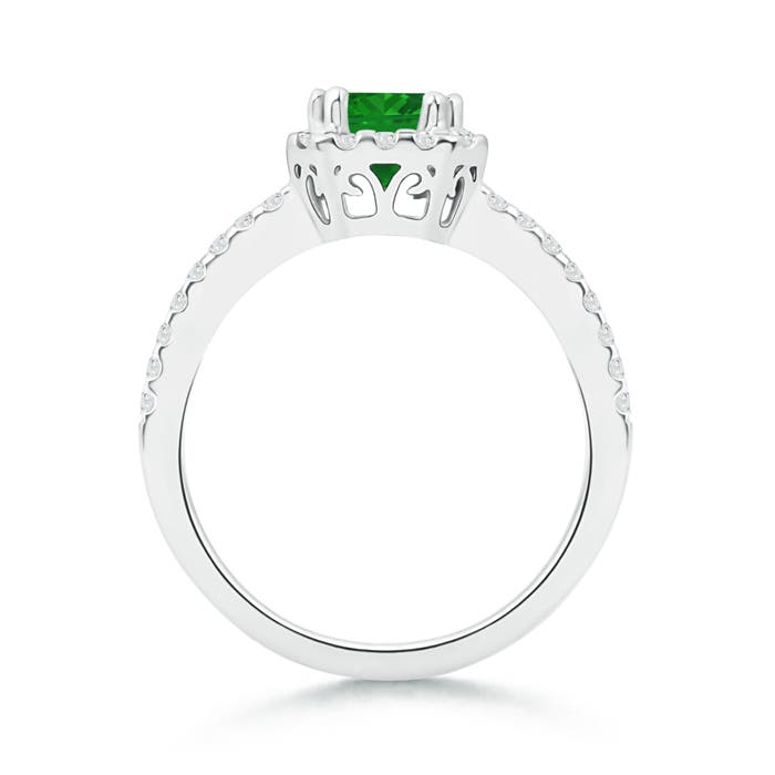 AAA - Emerald / 1.29 CT / 14 KT White Gold