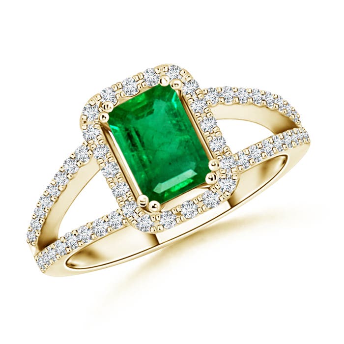 AAA - Emerald / 1.29 CT / 14 KT Yellow Gold