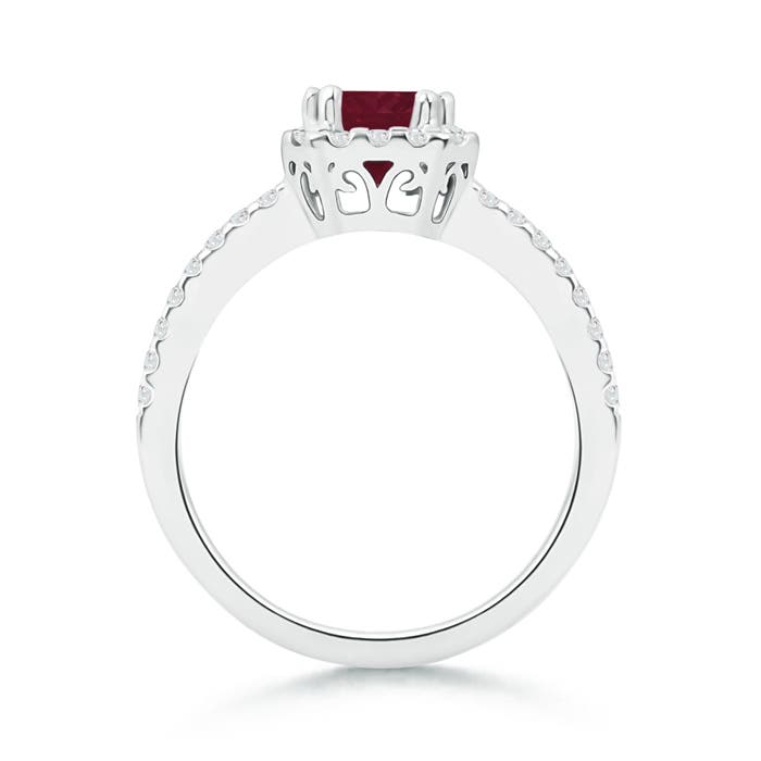 A - Ruby / 1.29 CT / 14 KT White Gold