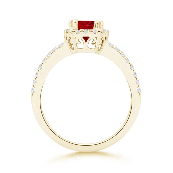 AAAA - Ruby / 1.29 CT / 14 KT Yellow Gold