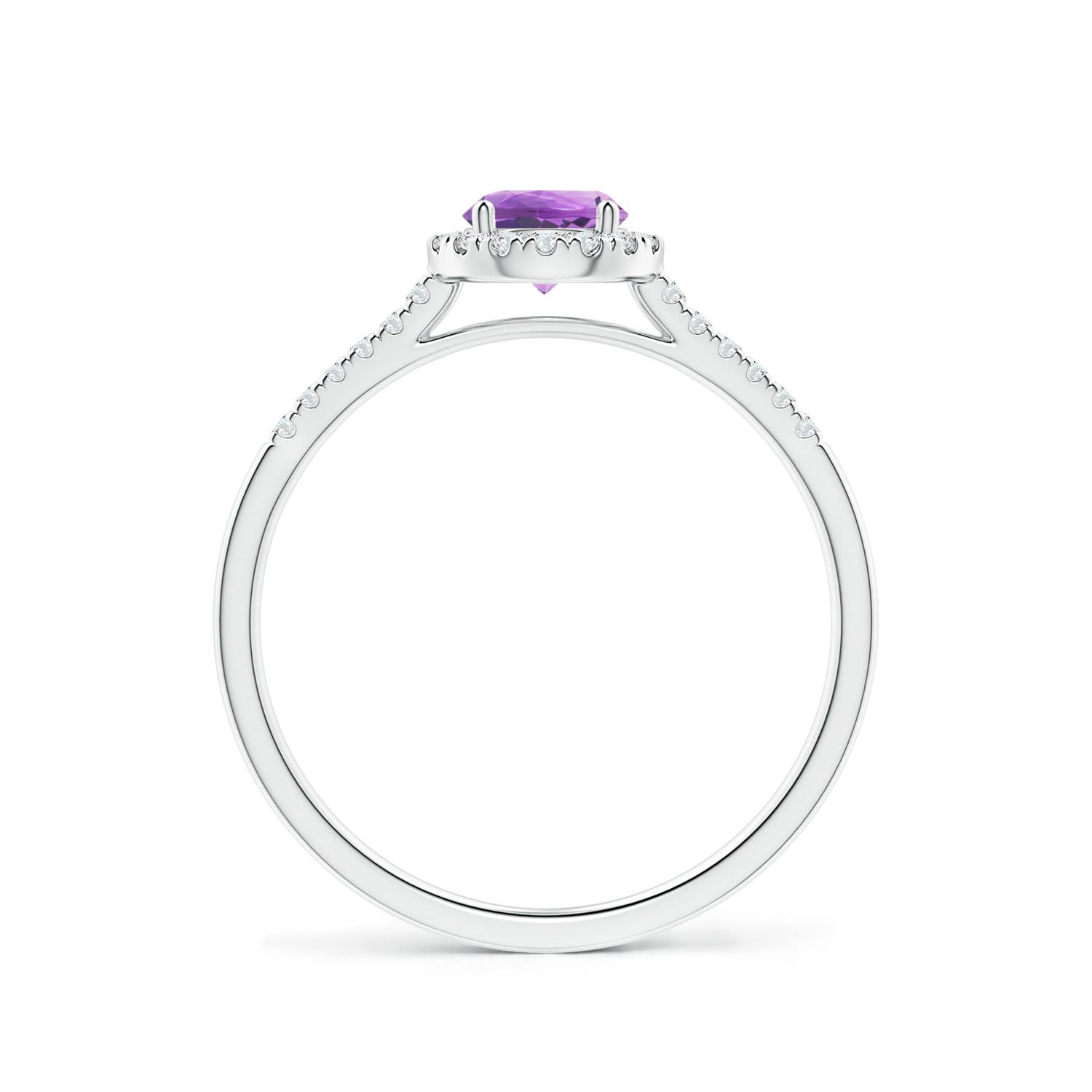 A - Amethyst / 0.6 CT / 14 KT White Gold