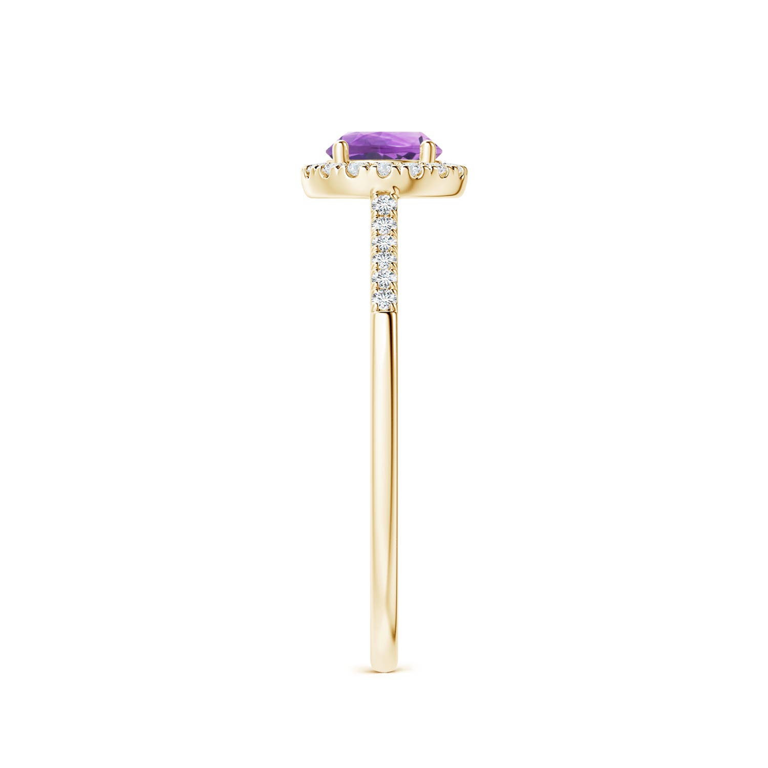 A - Amethyst / 0.6 CT / 14 KT Yellow Gold