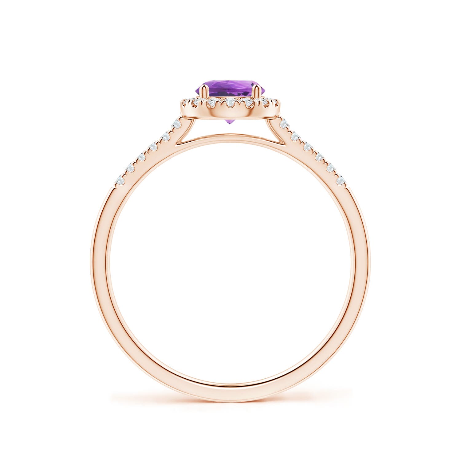 AA - Amethyst / 0.6 CT / 14 KT Rose Gold