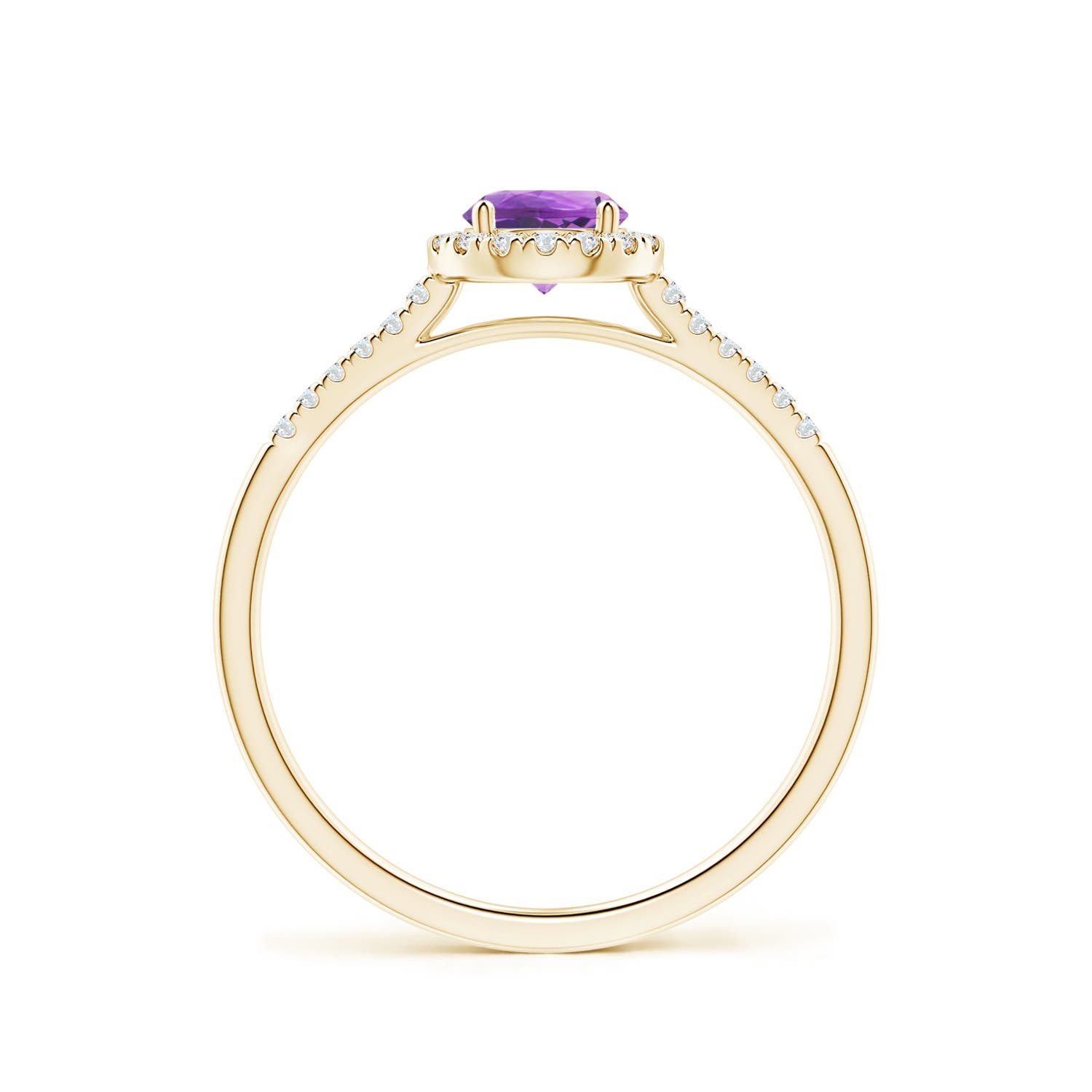 AA - Amethyst / 0.6 CT / 14 KT Yellow Gold