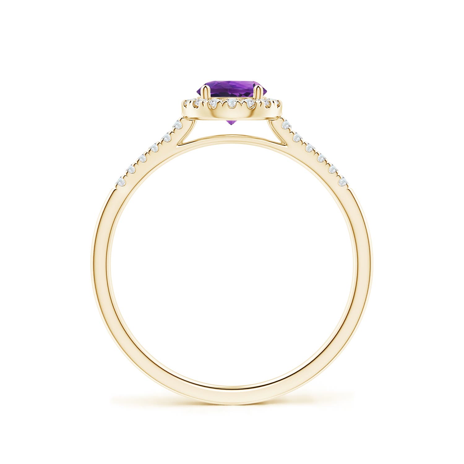 AAAA - Amethyst / 0.6 CT / 14 KT Yellow Gold