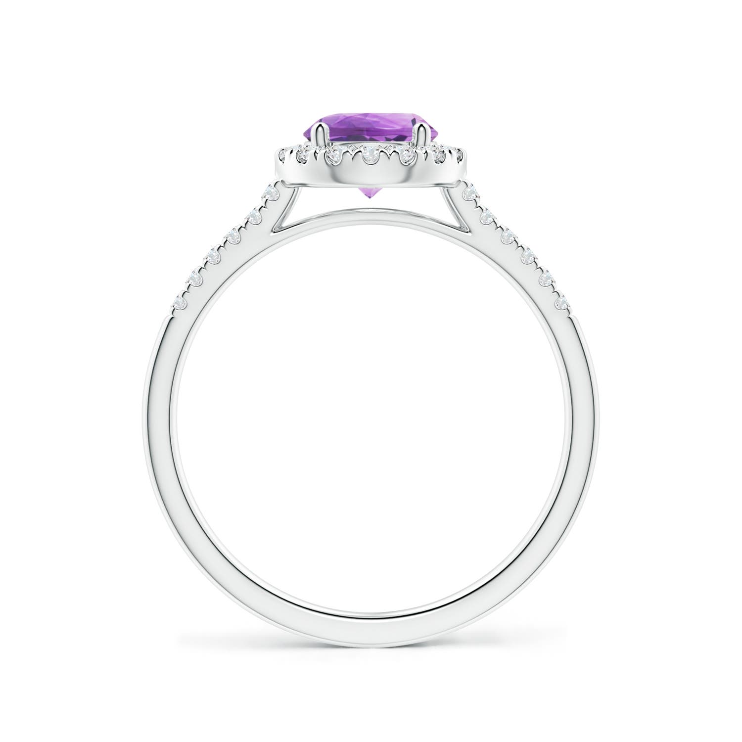 A - Amethyst / 1 CT / 14 KT White Gold