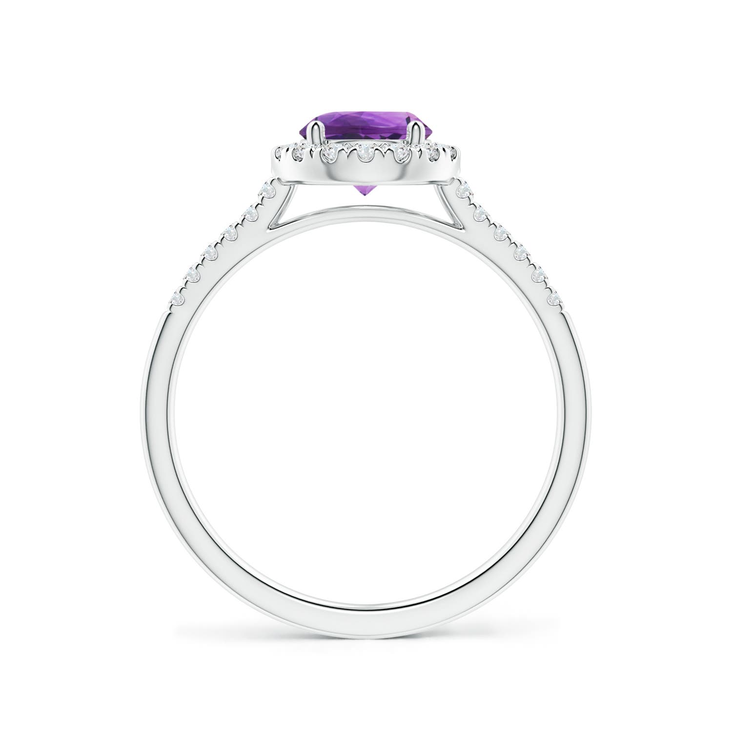 AAA - Amethyst / 1 CT / 14 KT White Gold