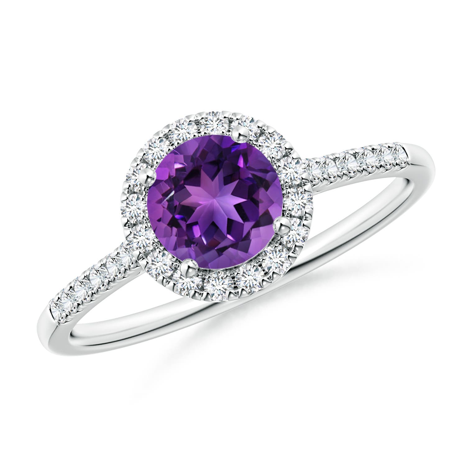 AAAA - Amethyst / 1 CT / 14 KT White Gold