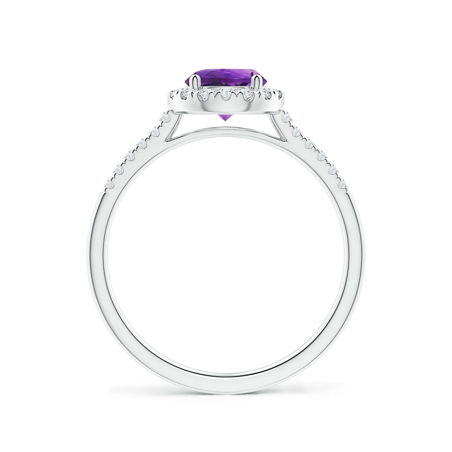 AAAA - Amethyst / 1 CT / 14 KT White Gold