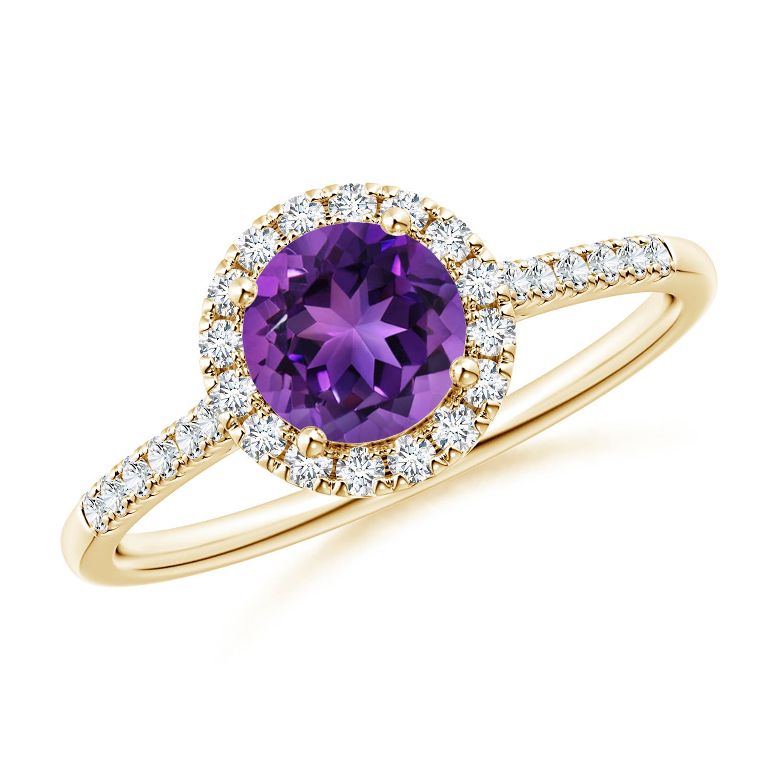 AAAA - Amethyst / 1 CT / 14 KT Yellow Gold