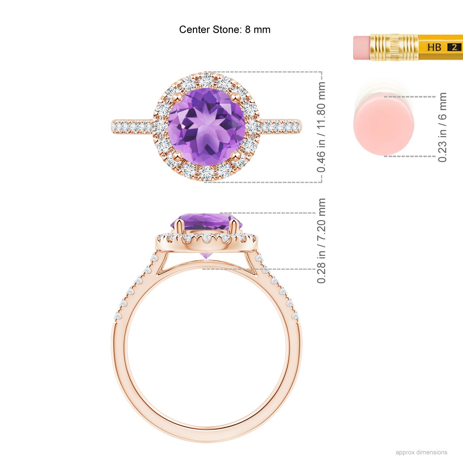 A - Amethyst / 2.02 CT / 14 KT Rose Gold