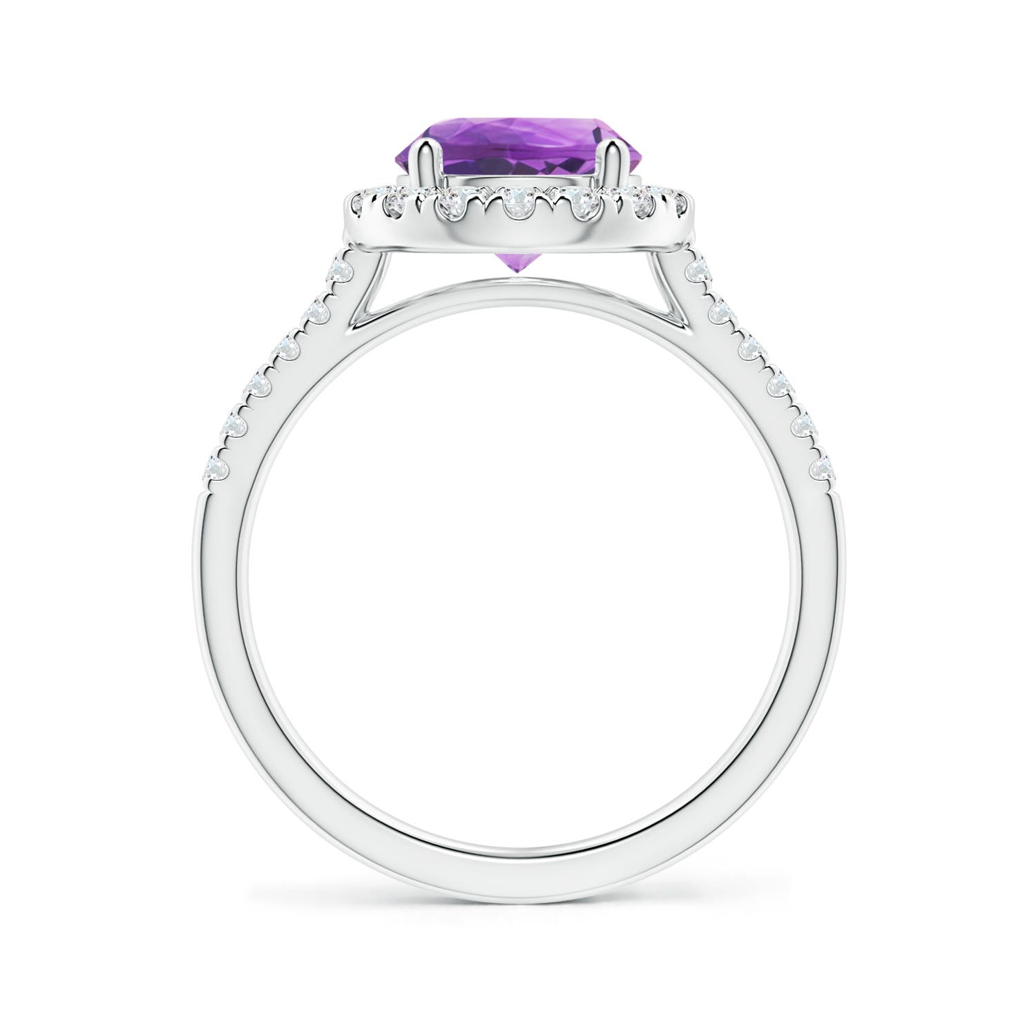 AA - Amethyst / 2.02 CT / 14 KT White Gold