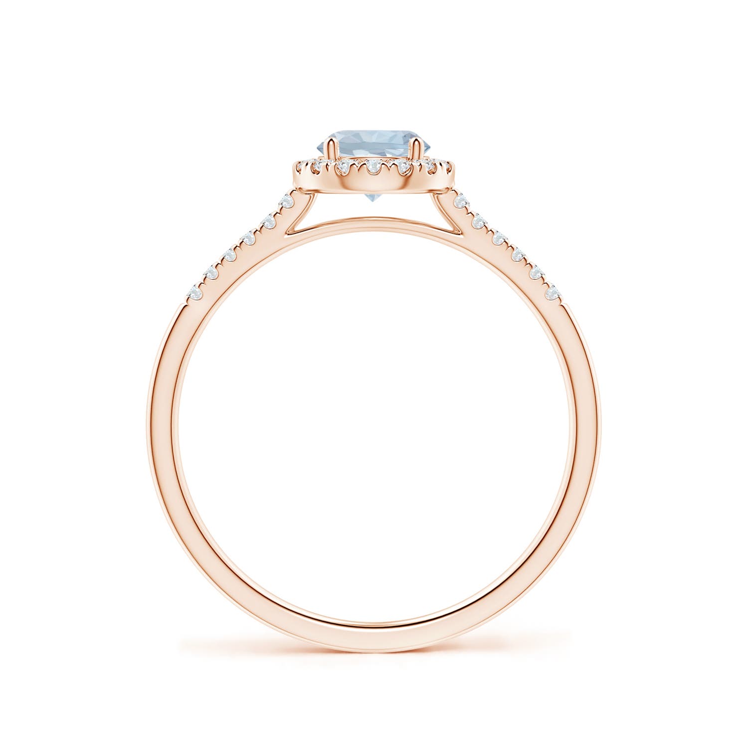 A - Aquamarine / 0.55 CT / 14 KT Rose Gold