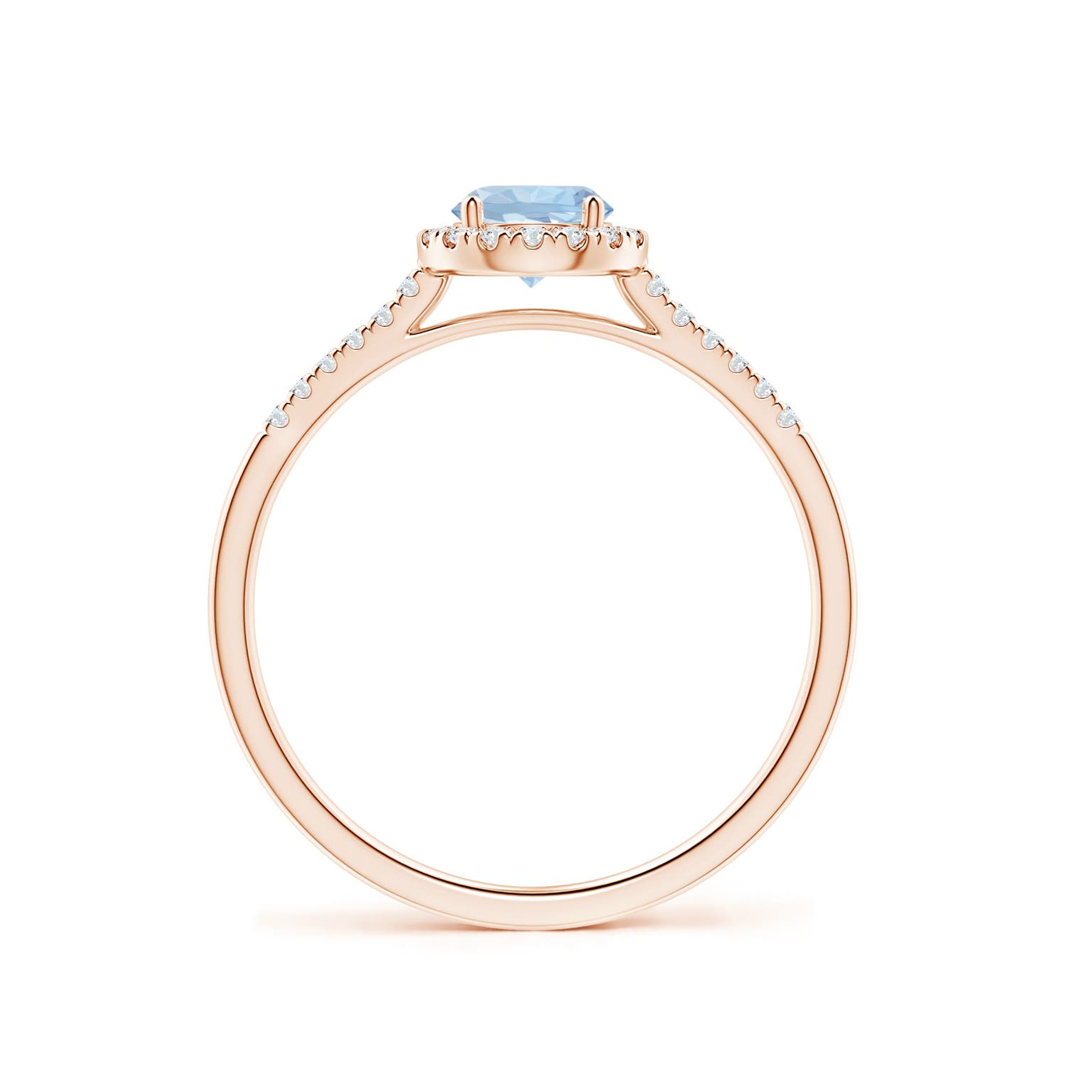 AA - Aquamarine / 0.55 CT / 14 KT Rose Gold