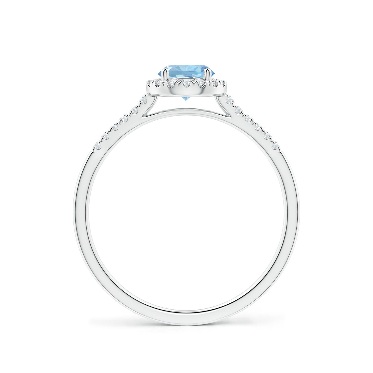 AAA - Aquamarine / 0.55 CT / 14 KT White Gold