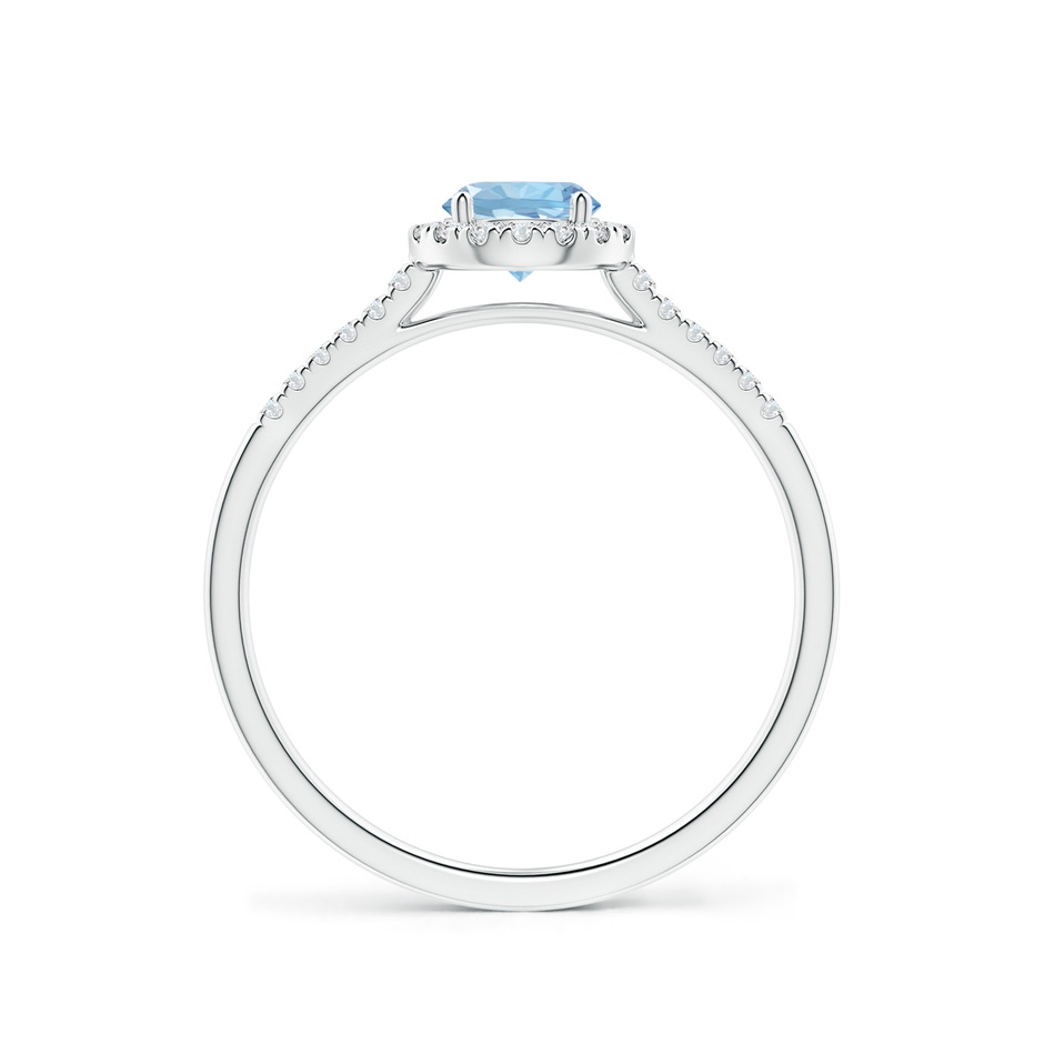 5mm AAA Round Aquamarine Halo Ring with Diamond Accents in White Gold side 199