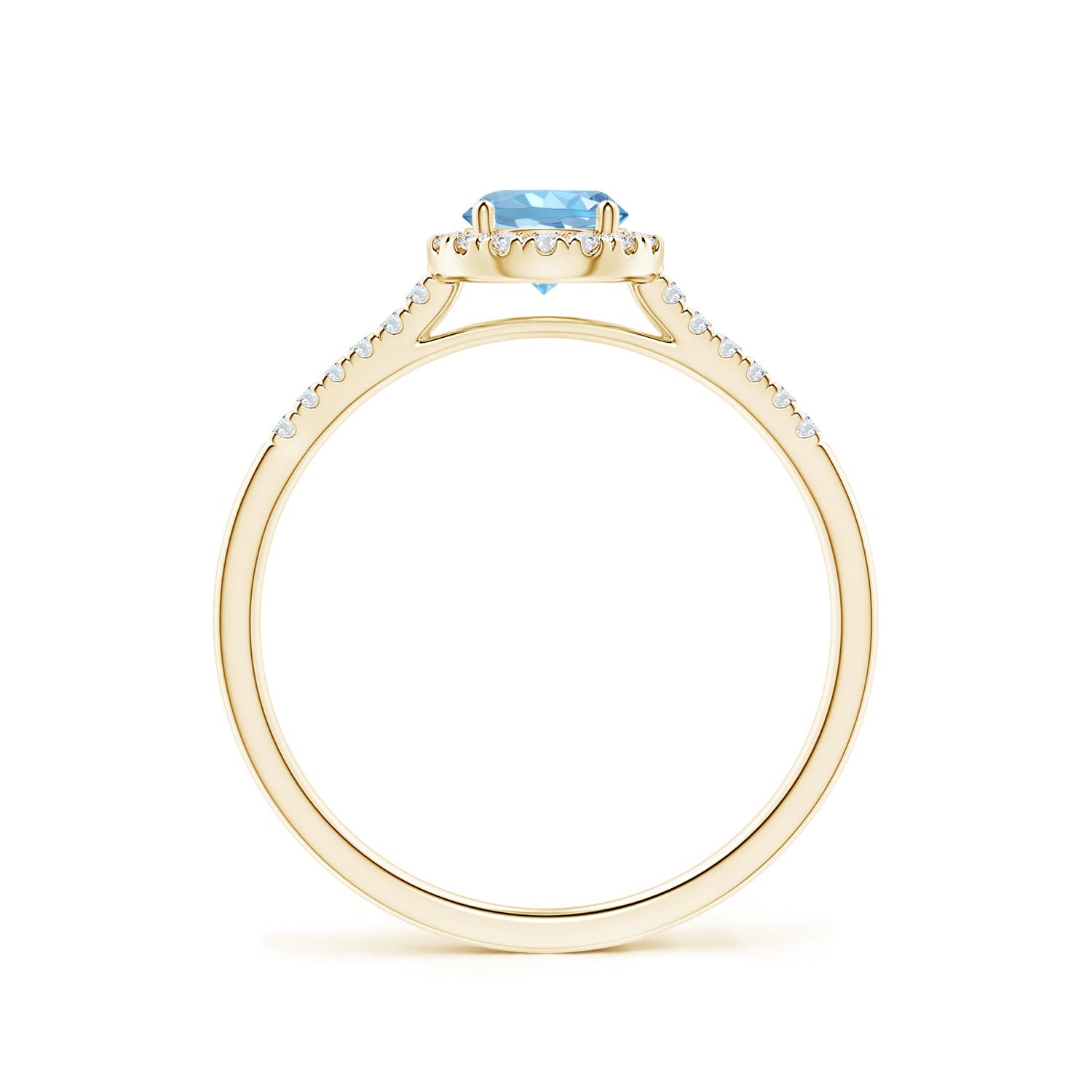 AAAA - Aquamarine / 0.55 CT / 14 KT Yellow Gold