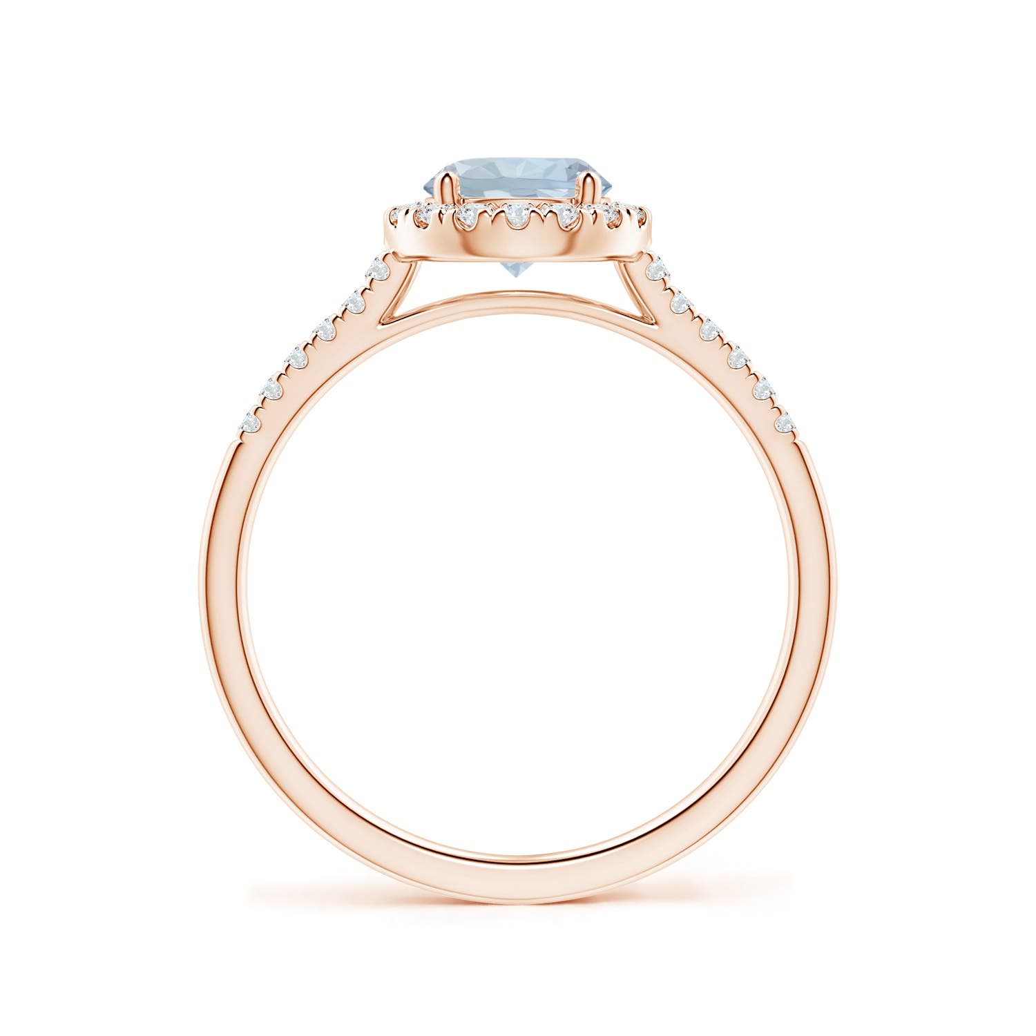 A - Aquamarine / 0.92 CT / 14 KT Rose Gold