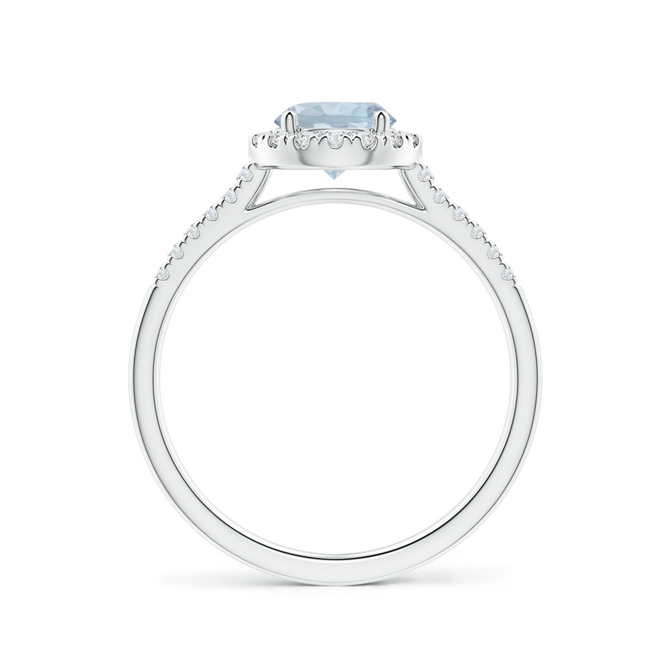 6mm A Round Aquamarine Halo Ring with Diamond Accents in White Gold side 199