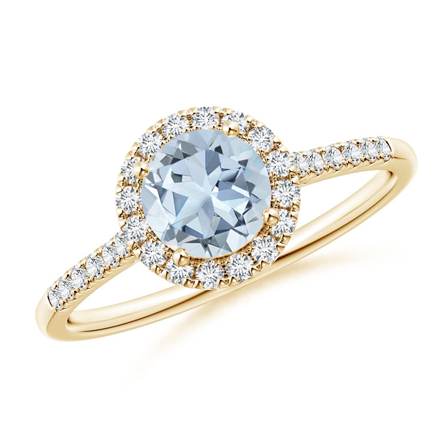 A - Aquamarine / 0.92 CT / 14 KT Yellow Gold