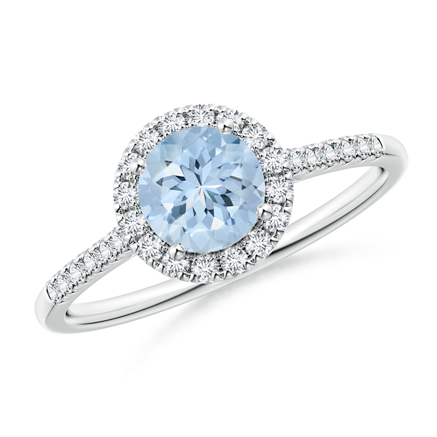 AA - Aquamarine / 0.92 CT / 14 KT White Gold