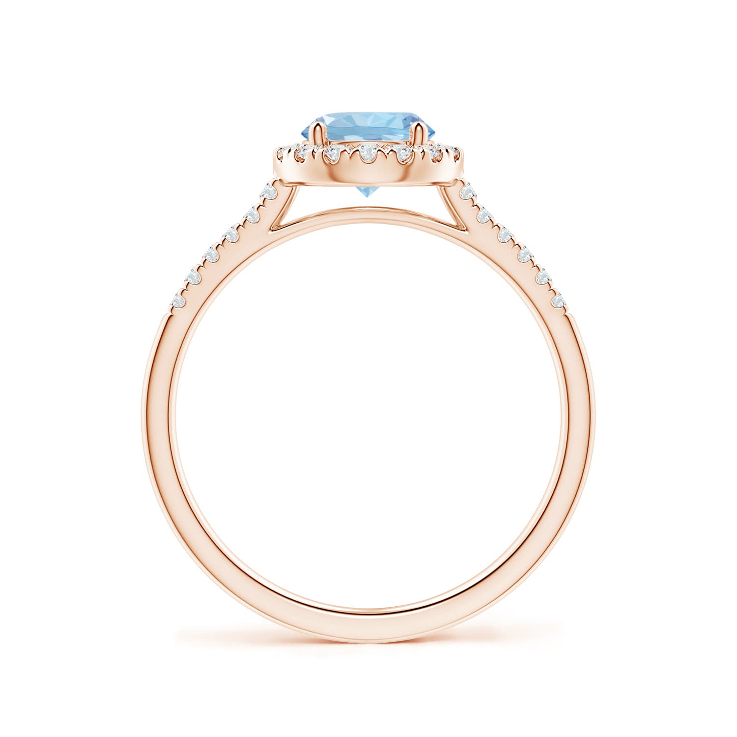 AAA - Aquamarine / 0.92 CT / 14 KT Rose Gold