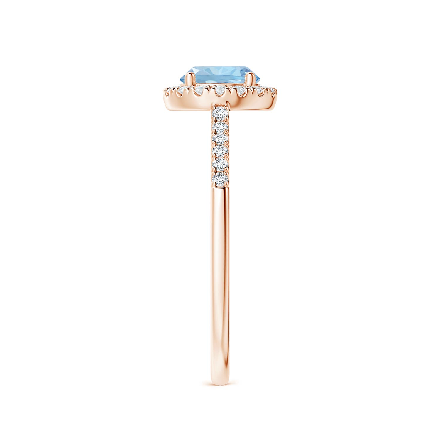 AAA - Aquamarine / 0.92 CT / 14 KT Rose Gold