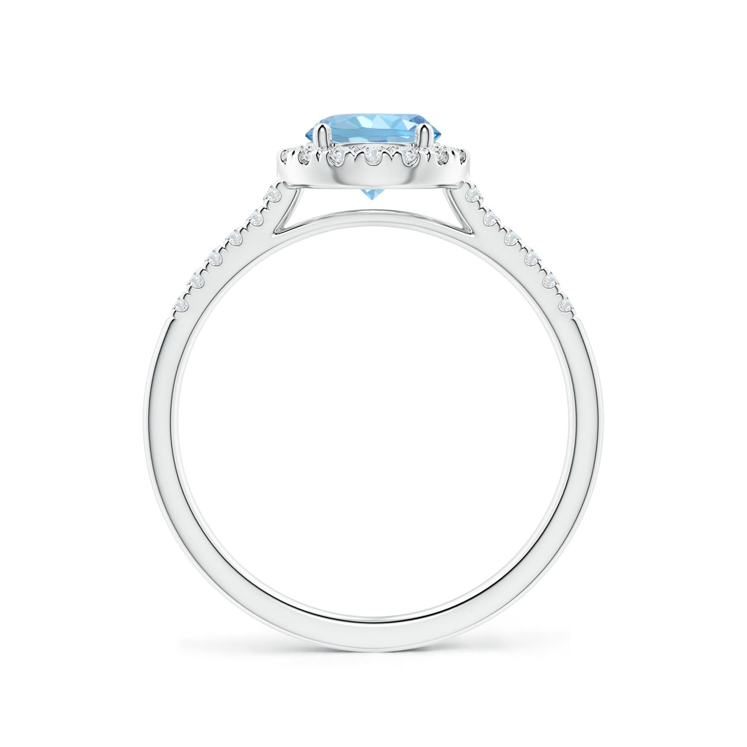 AAAA - Aquamarine / 0.92 CT / 14 KT White Gold