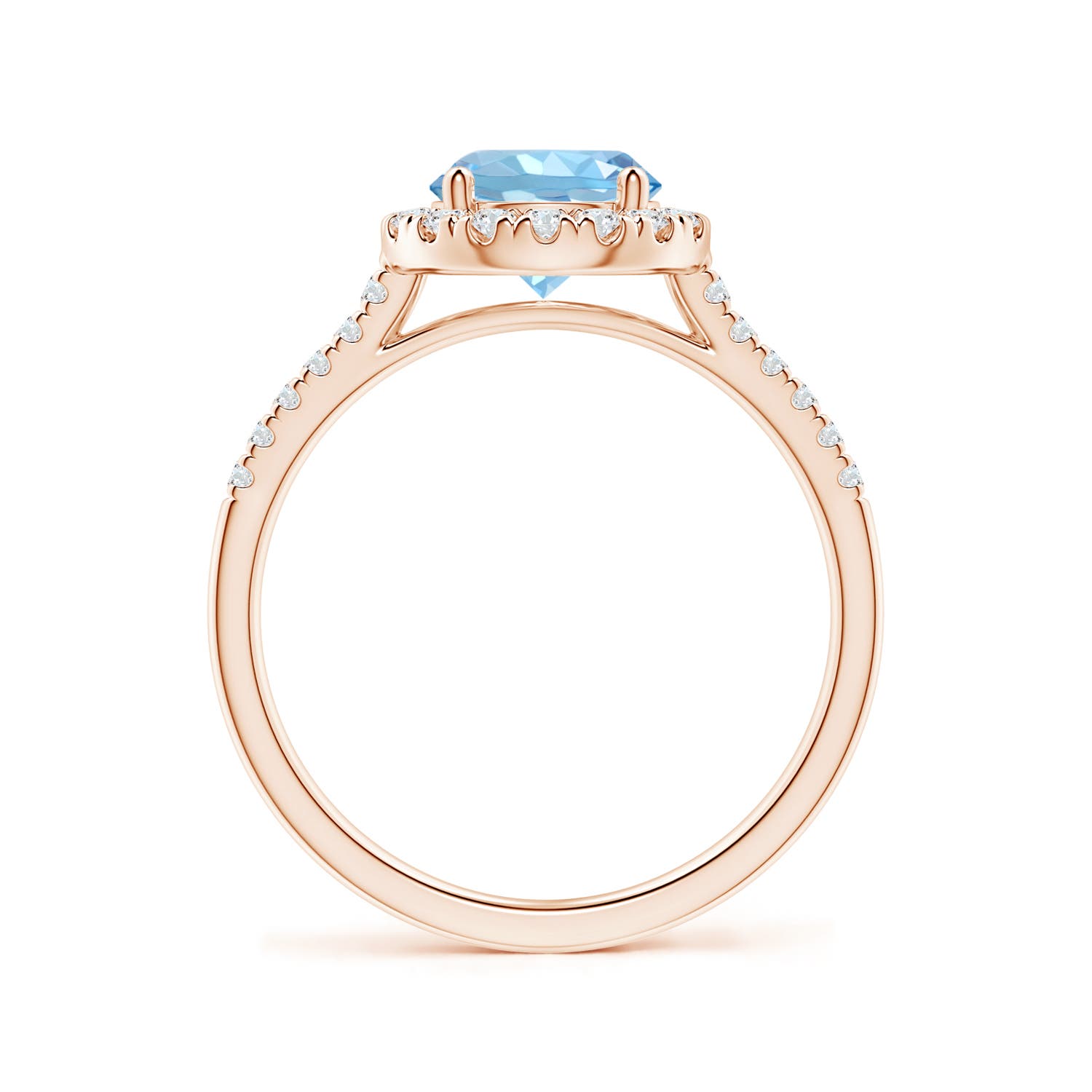 AAAA - Aquamarine / 1.41 CT / 14 KT Rose Gold