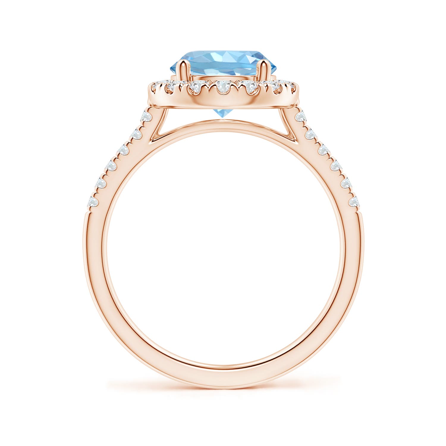 AAAA - Aquamarine / 1.92 CT / 14 KT Rose Gold