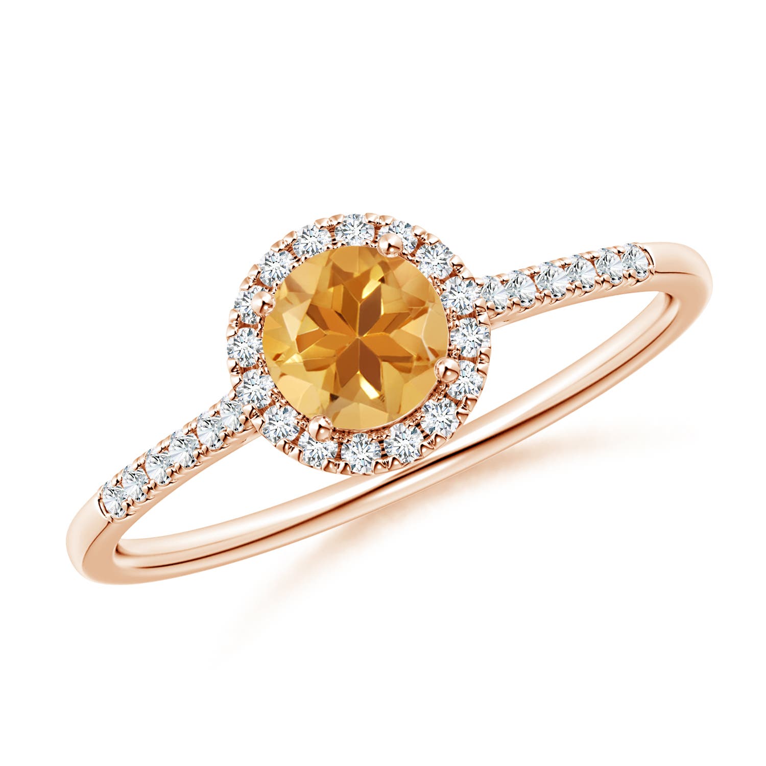 A - Citrine / 0.6 CT / 14 KT Rose Gold