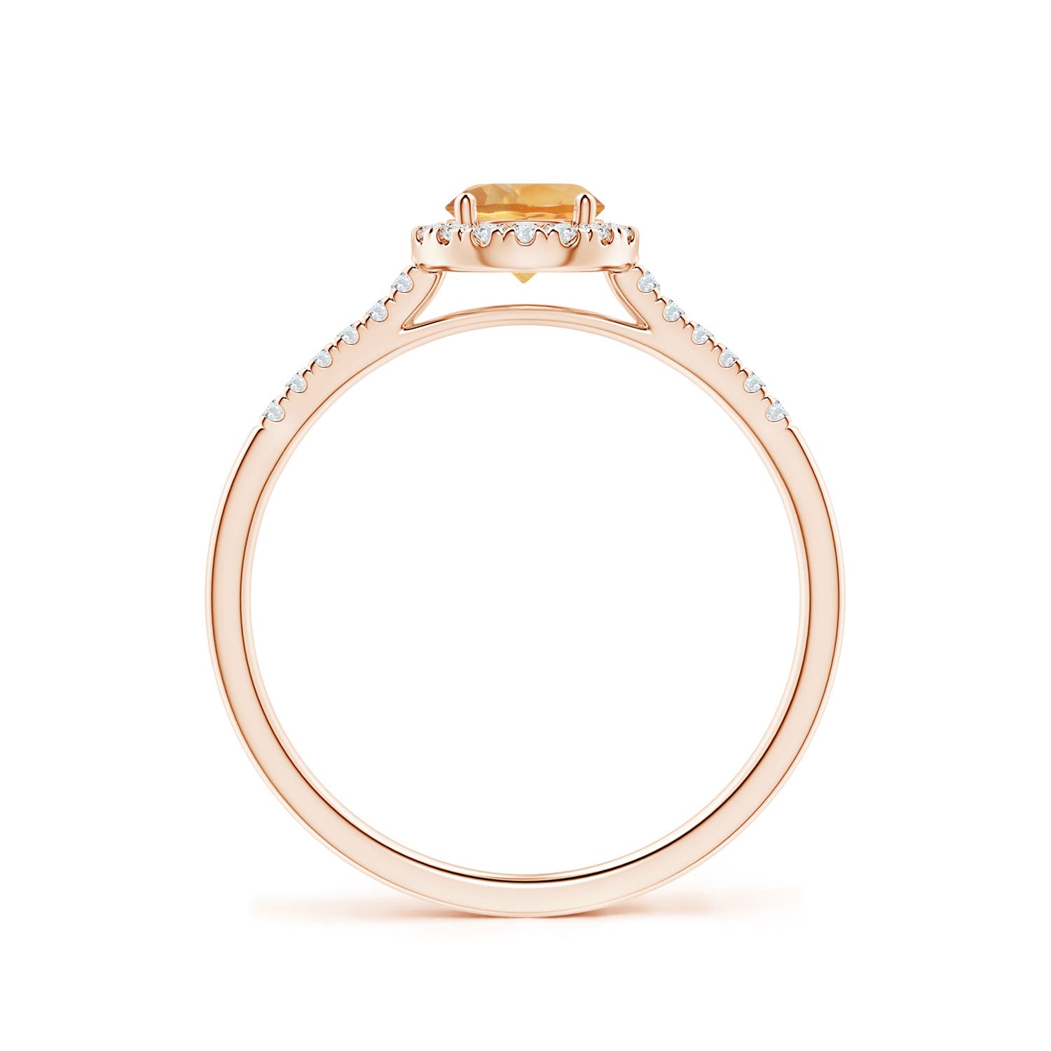 A - Citrine / 0.6 CT / 14 KT Rose Gold