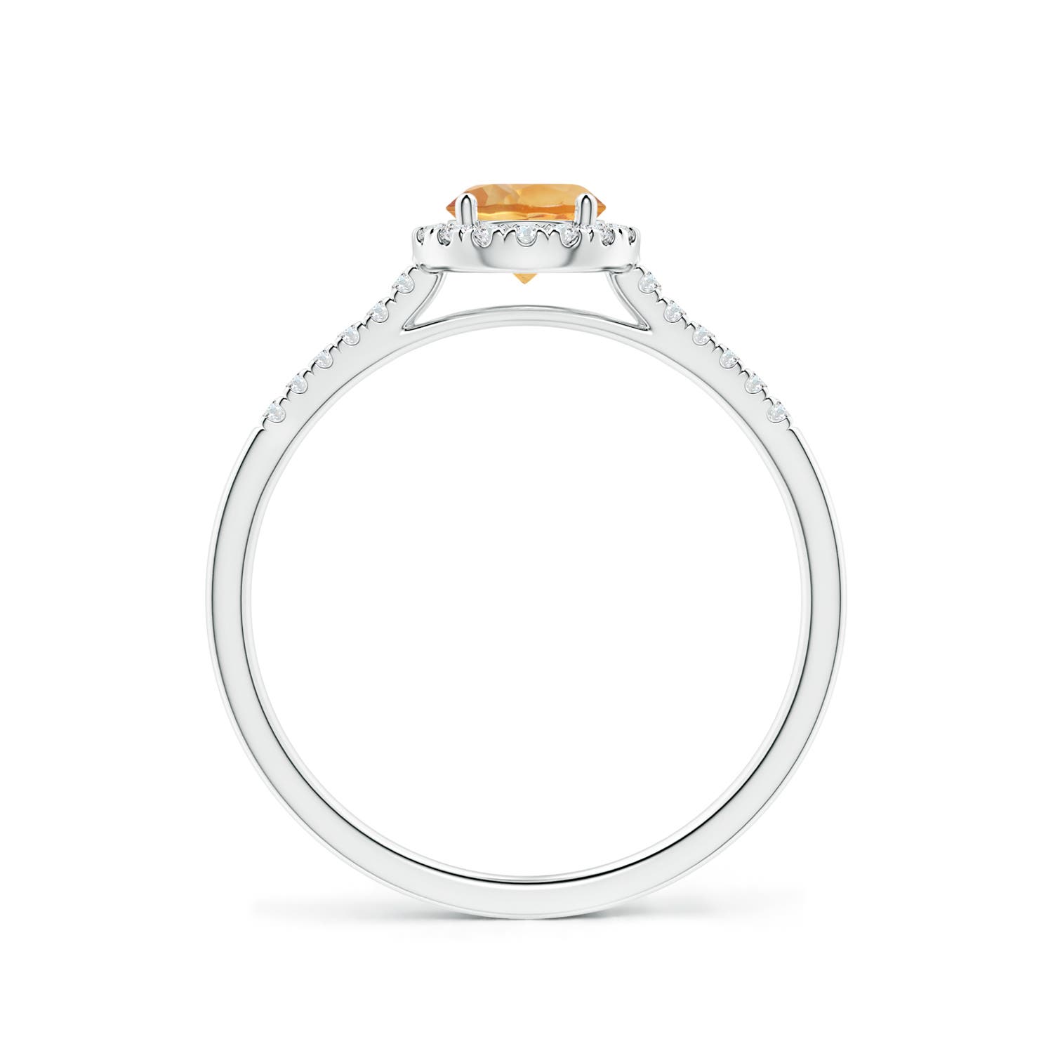 A - Citrine / 0.6 CT / 14 KT White Gold