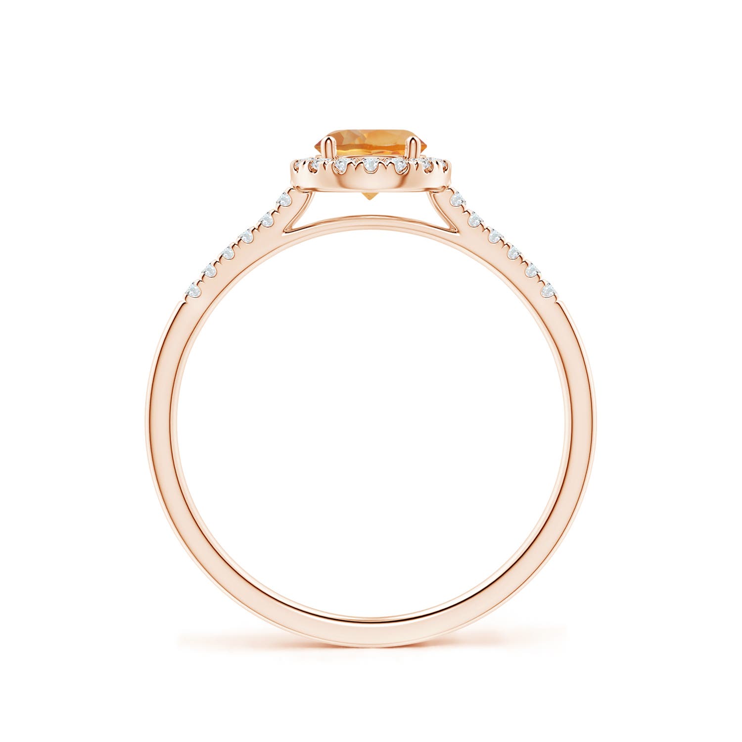 AA - Citrine / 0.6 CT / 14 KT Rose Gold