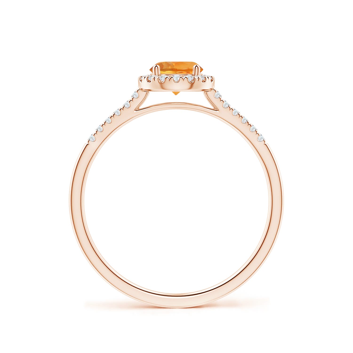 AAA - Citrine / 0.6 CT / 14 KT Rose Gold