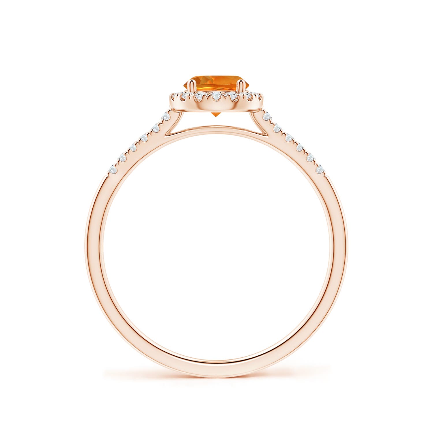 AAAA - Citrine / 0.6 CT / 14 KT Rose Gold