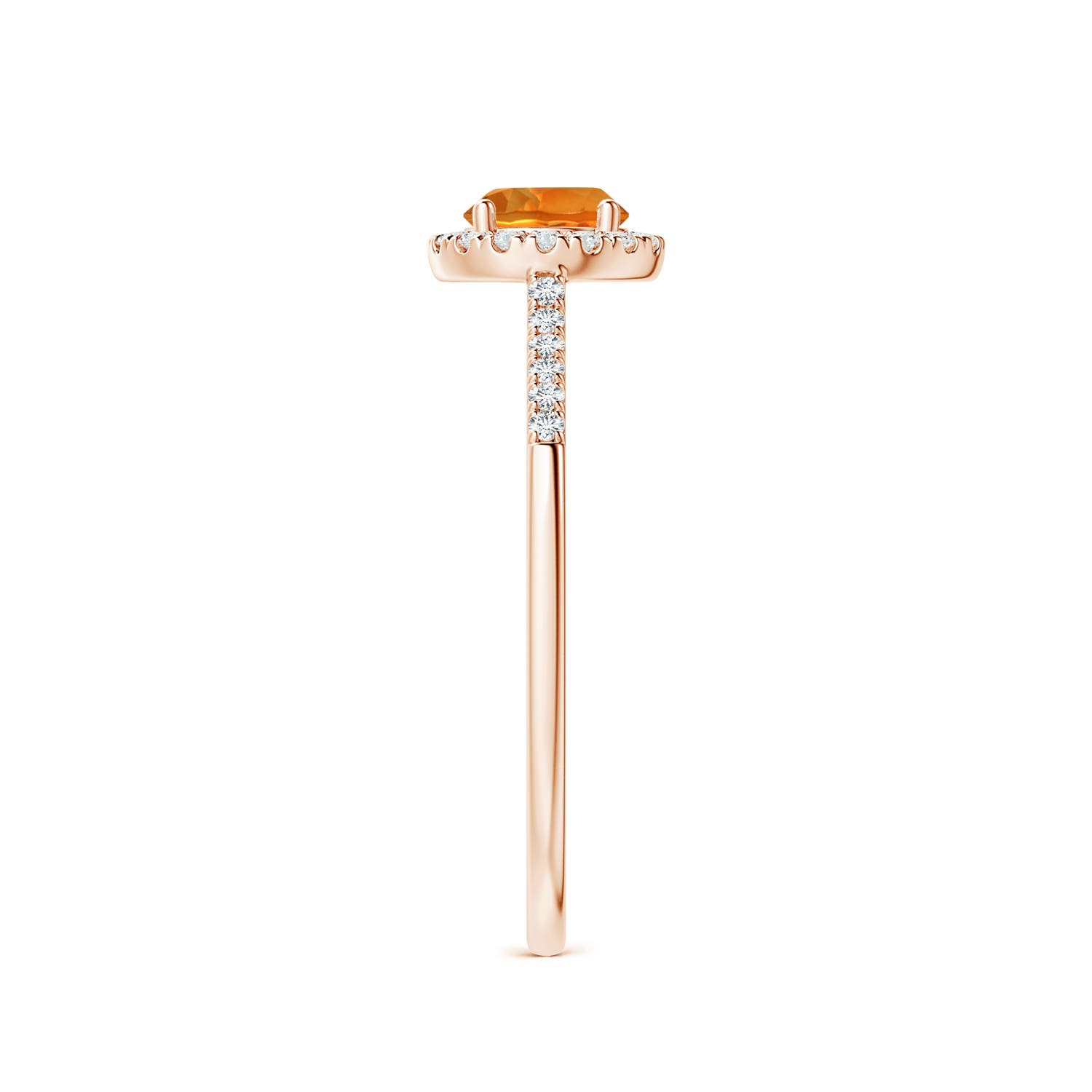 AAAA - Citrine / 0.6 CT / 14 KT Rose Gold