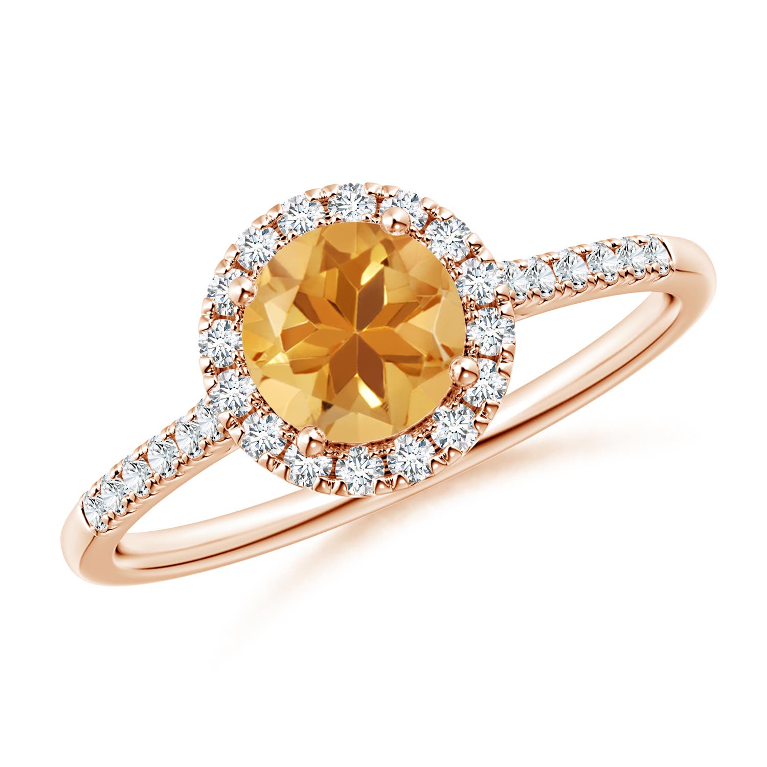 A - Citrine / 0.9 CT / 14 KT Rose Gold