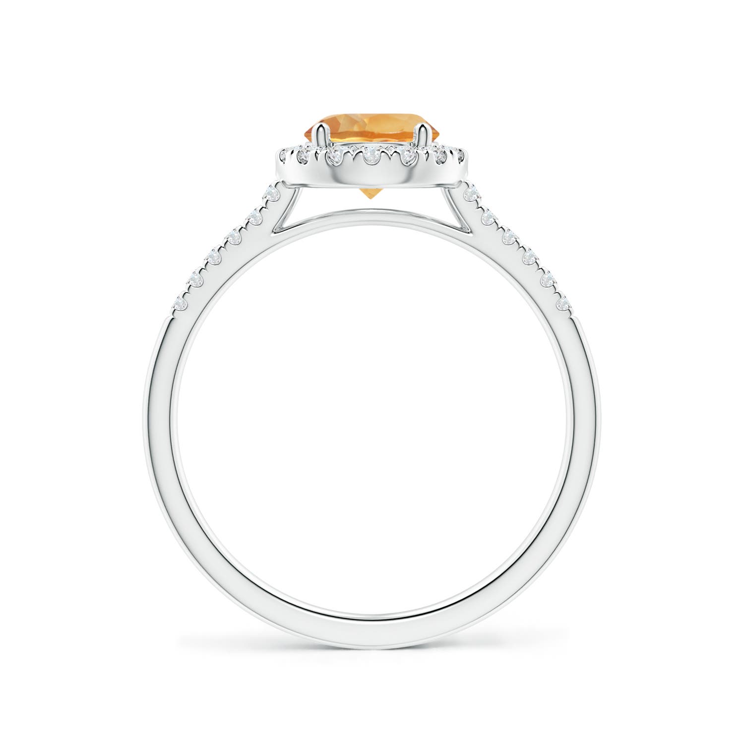 A - Citrine / 0.9 CT / 14 KT White Gold