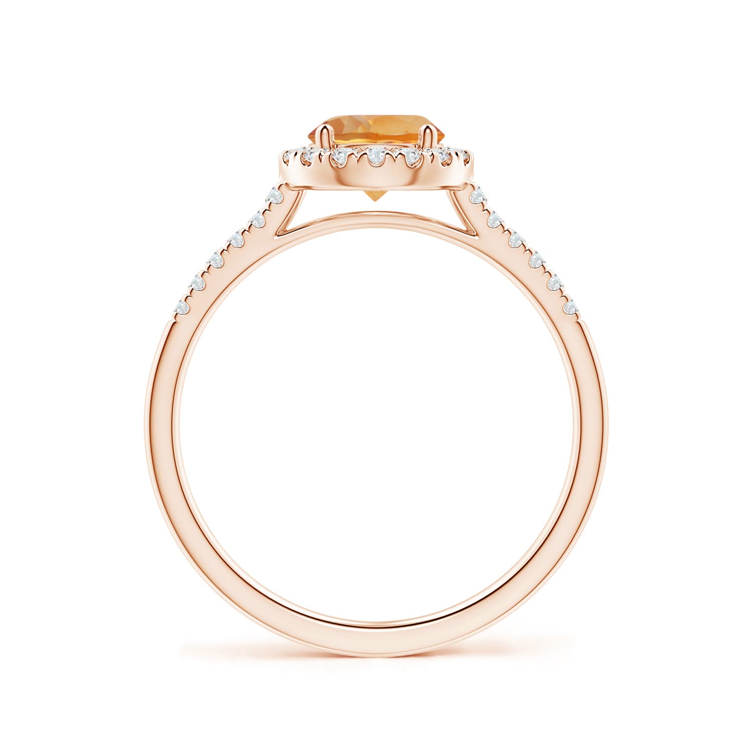 AA - Citrine / 0.9 CT / 14 KT Rose Gold