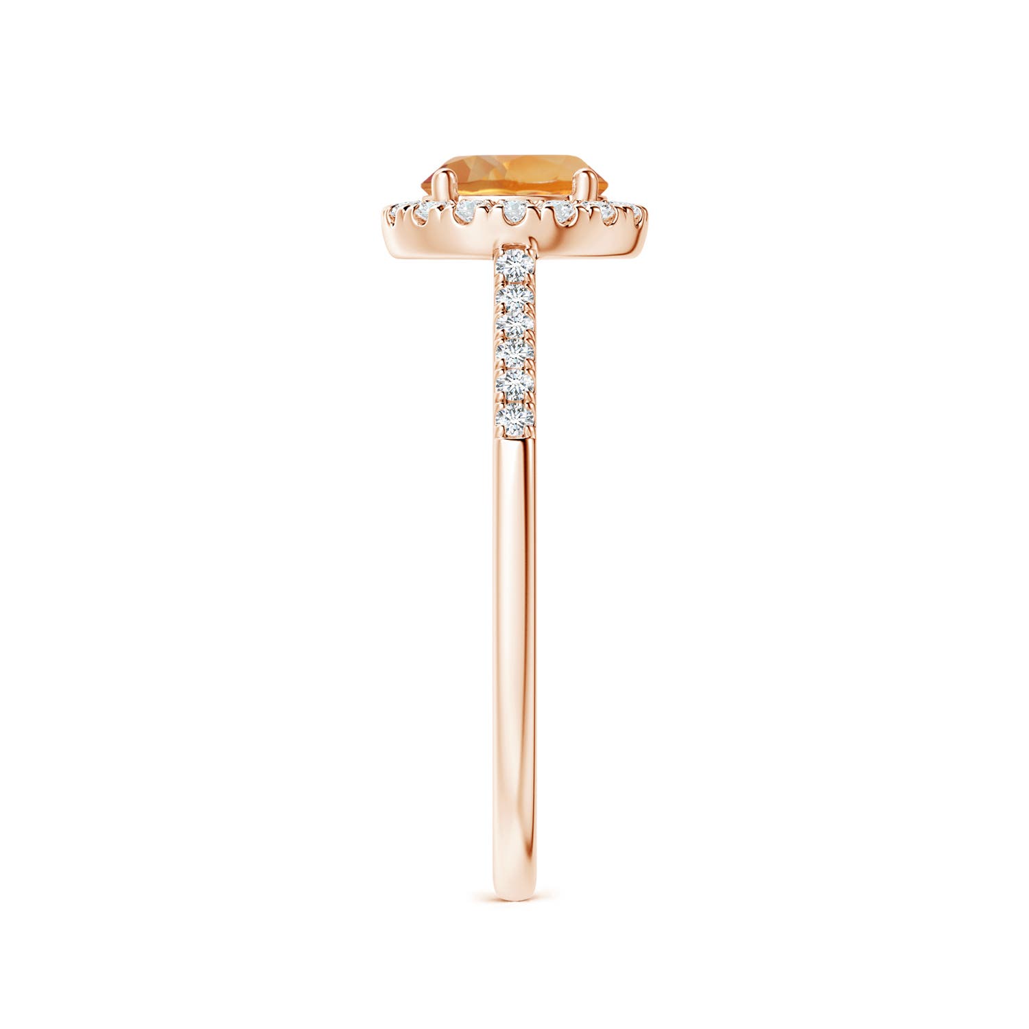 AA - Citrine / 0.9 CT / 14 KT Rose Gold