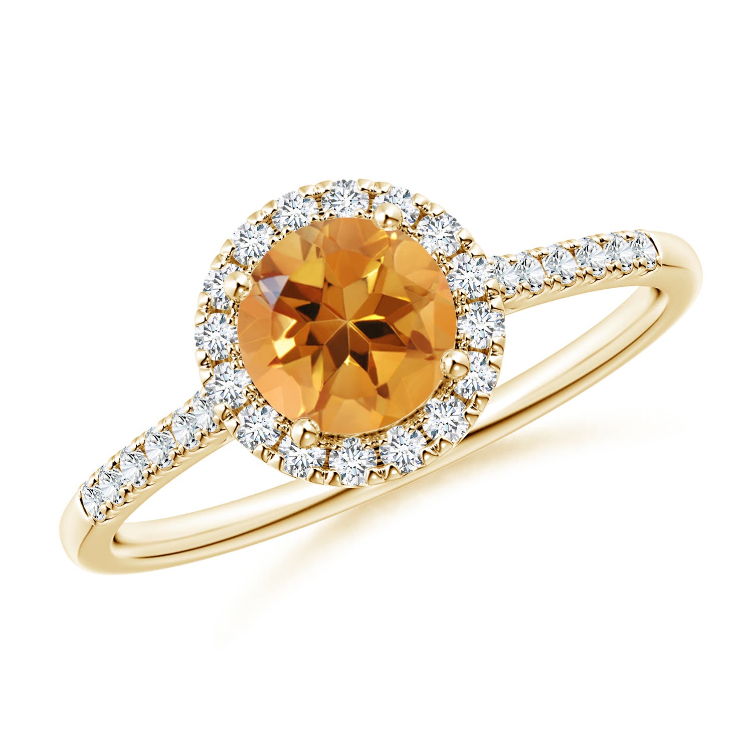 AA - Citrine / 0.9 CT / 14 KT Yellow Gold