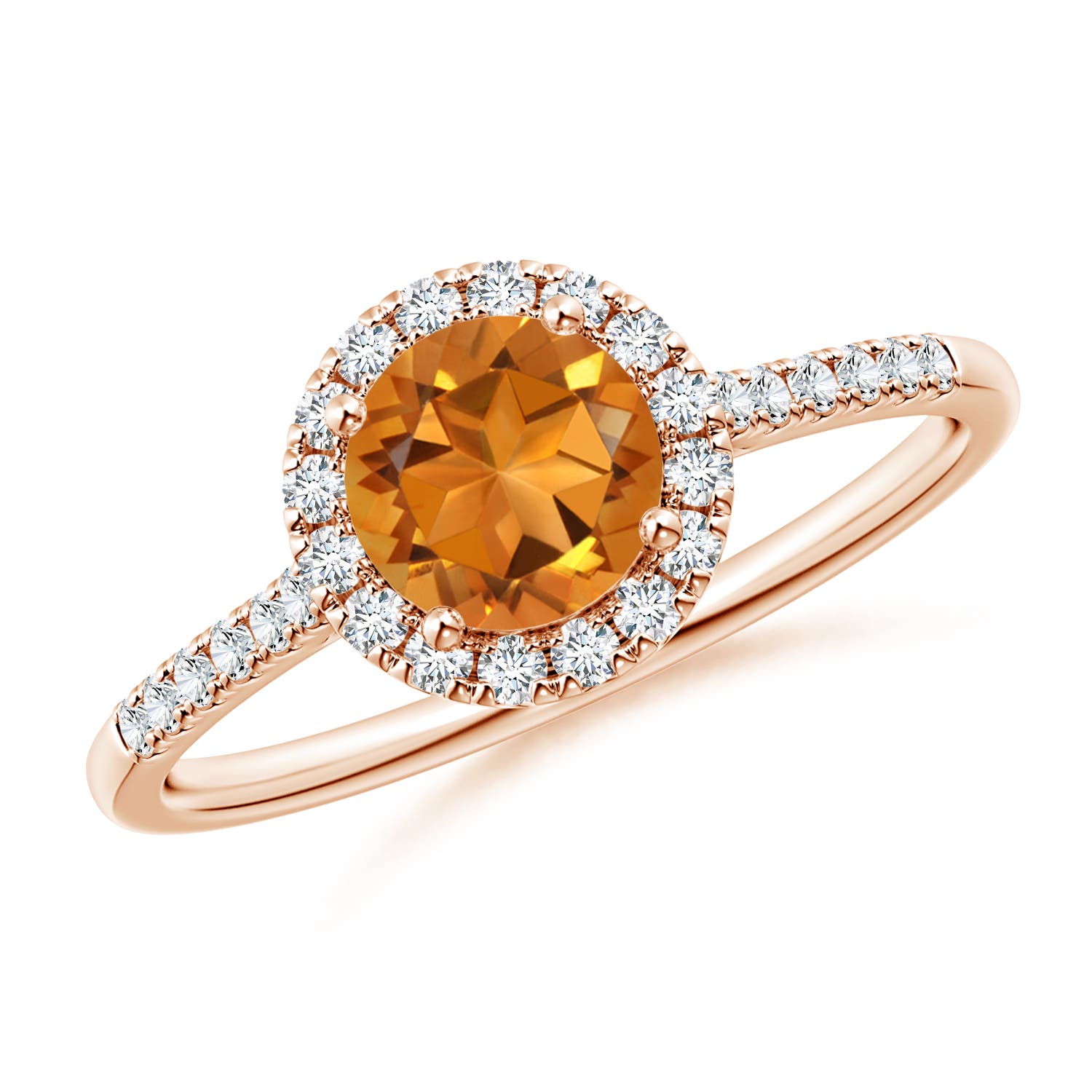 AAA - Citrine / 0.9 CT / 14 KT Rose Gold