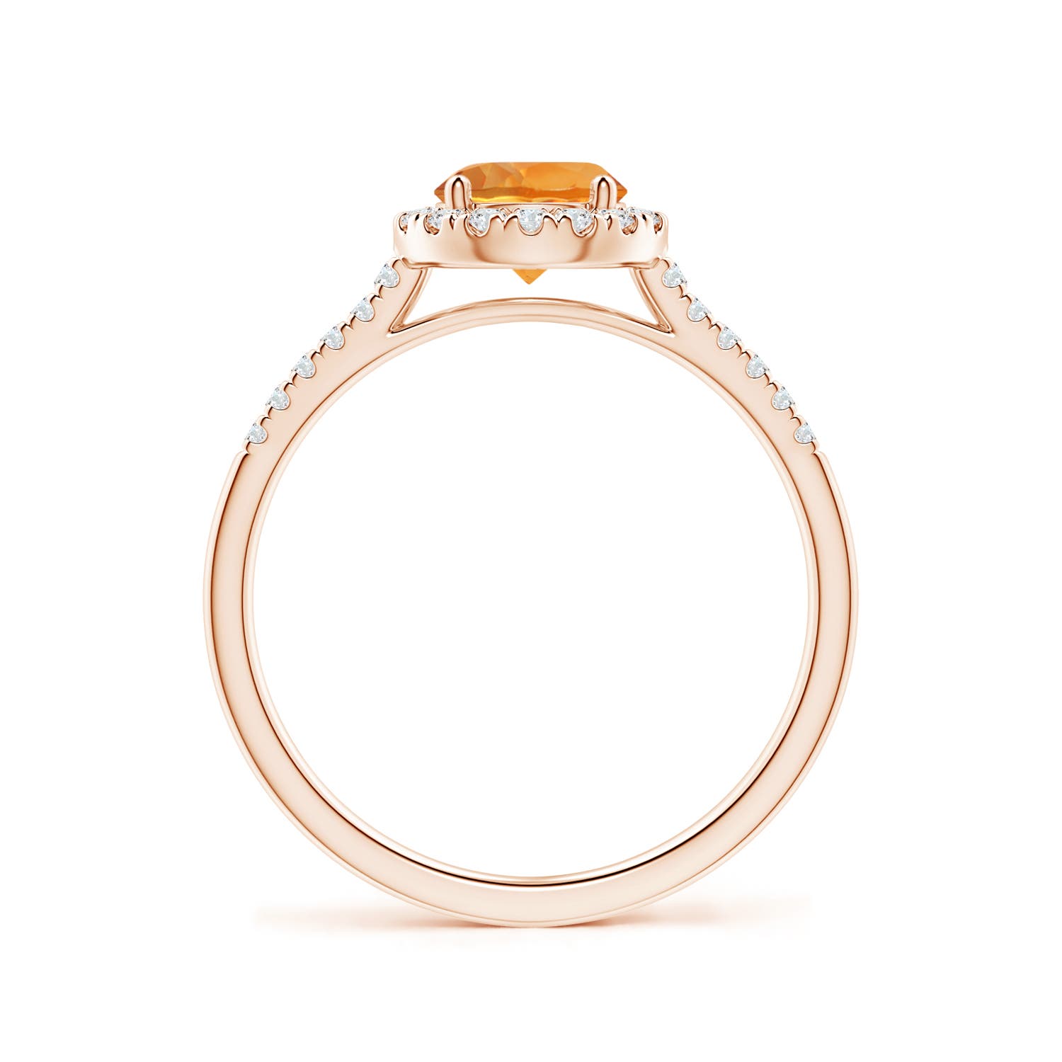 AAA - Citrine / 0.9 CT / 14 KT Rose Gold