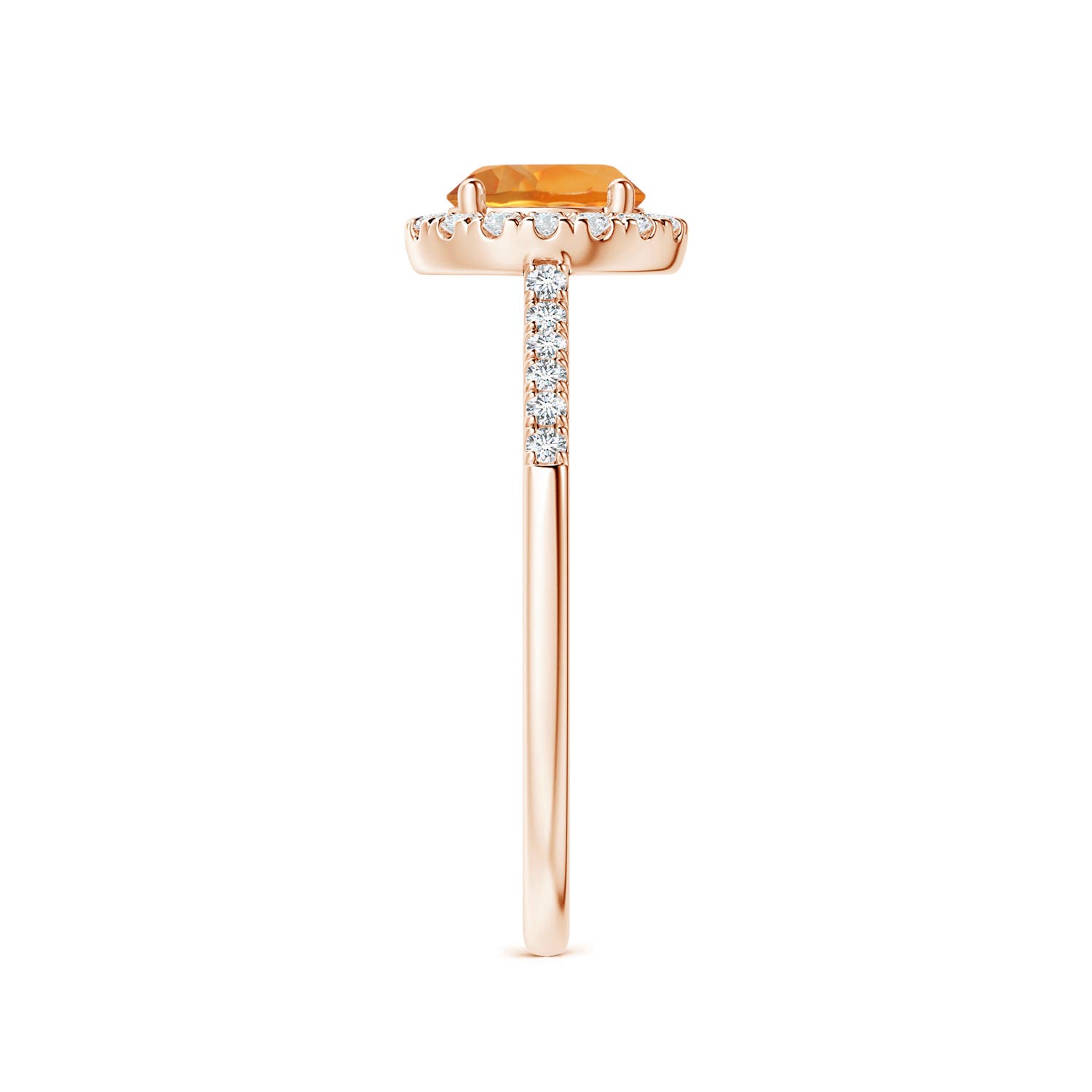 AAA - Citrine / 0.9 CT / 14 KT Rose Gold