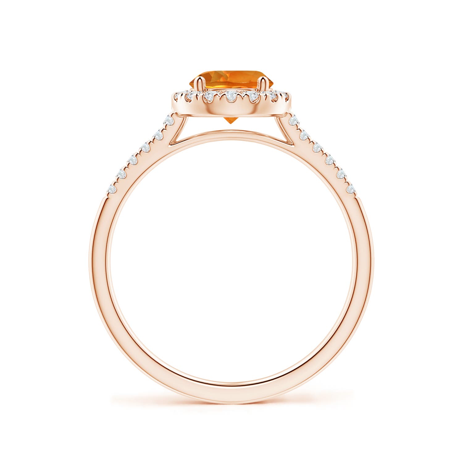 AAAA - Citrine / 0.9 CT / 14 KT Rose Gold