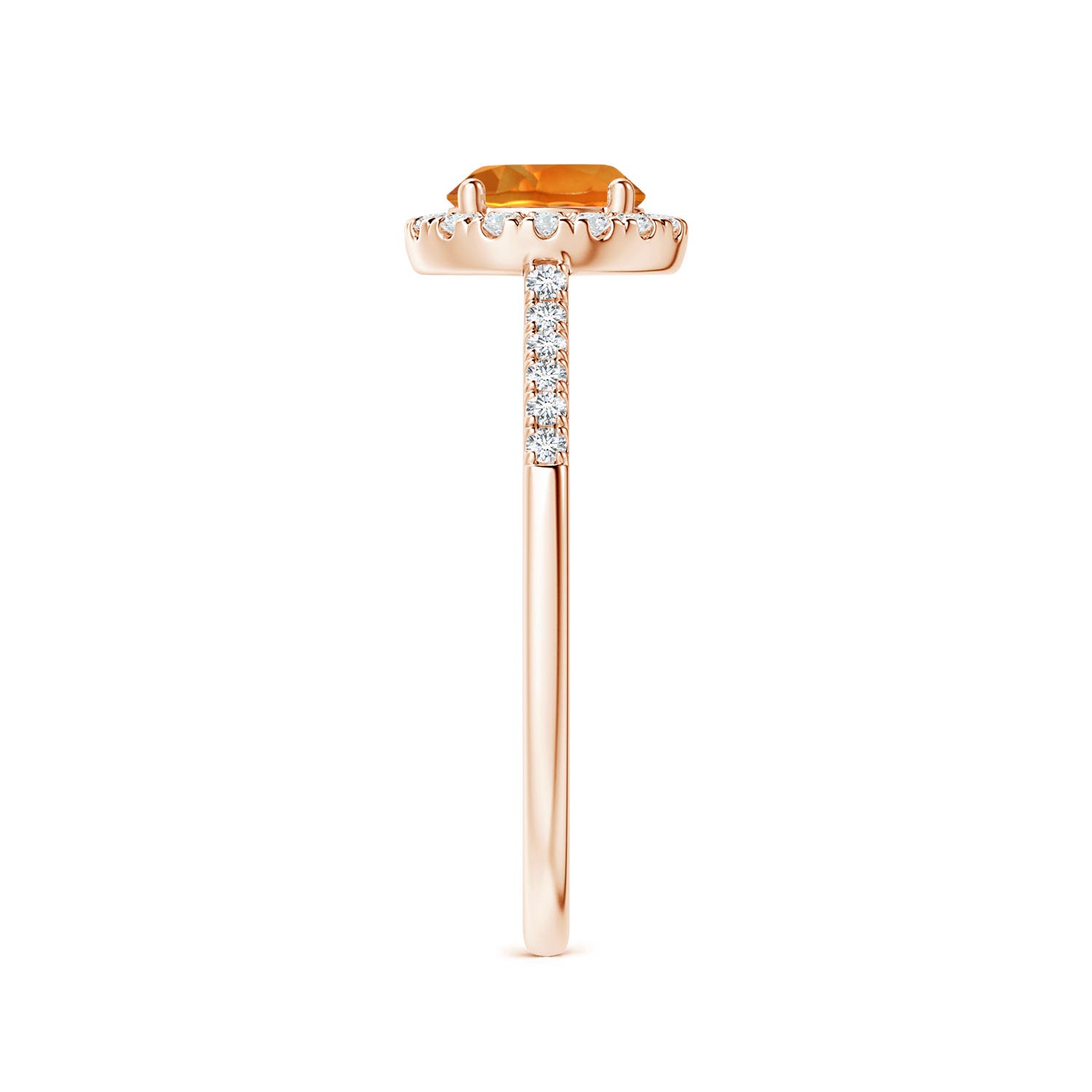 AAAA - Citrine / 0.9 CT / 14 KT Rose Gold