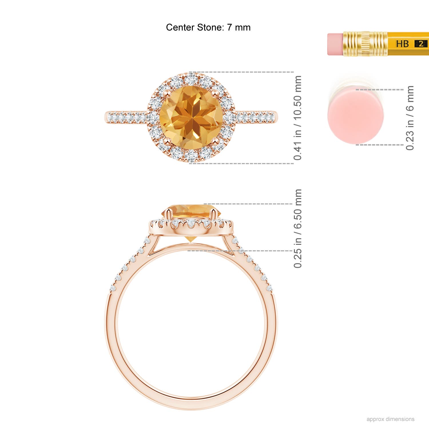 A - Citrine / 1.54 CT / 14 KT Rose Gold